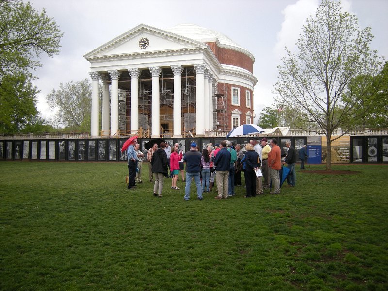Image 051.JPG - ODPCers on The Lawn at UVA with our tour guide (Bob Robb photo)